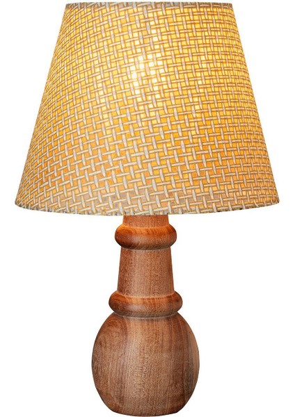 Modern Bej Ahşap Masa Lambası, Şık ve Sıcak Atmosfer Sağlar. fırsatları