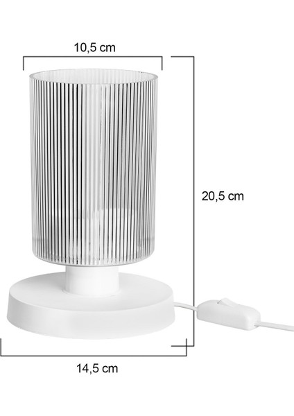 Beyaz ve Şeffaf Abajur, Şık ve Modern Dekoratif Aydınlatma Seçeneği fırsatları