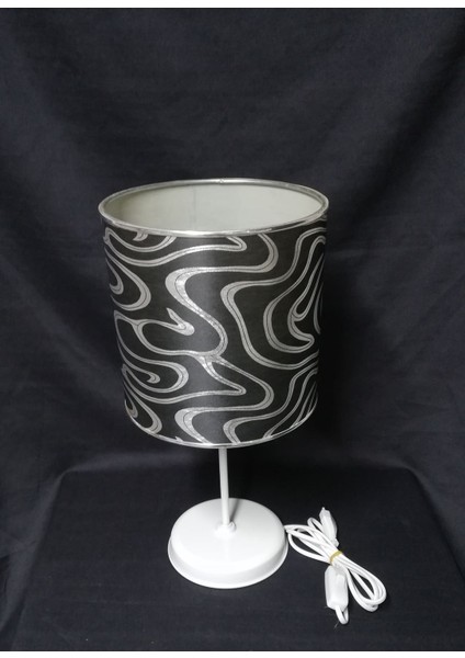 Siyah Zebra Desenli Şık Genç ve Yatak Odası Abajuru, Modern Dekorasyon Için Ideal modelleri