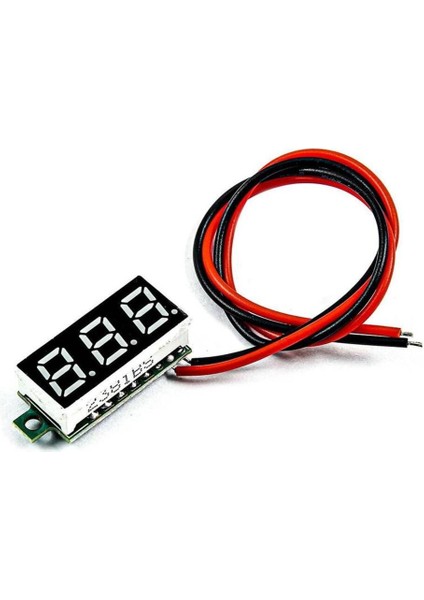 Küçük Dijital Voltmetre, 3.5-30V, Iki Kablo, Güç ve Elektrik Ölçüm Cihazı