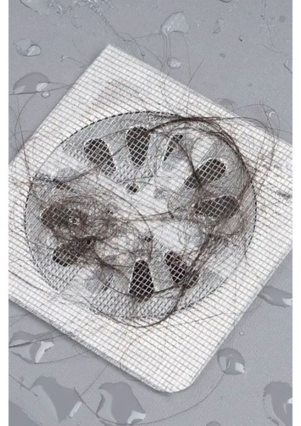 Yapışkanlı Banyo Gider Koruyucu ve Saç Toplayıcı, 10'lu Set