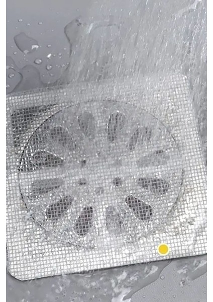 Yapışkanlı Banyo Gider Koruyucu ve Saç Toplayıcı, 10'lu Set