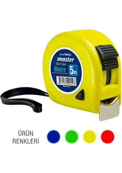 5 Mt*19 mm Şerit Metre, Dayanıklı ve Pratik Ölçüm Aracı