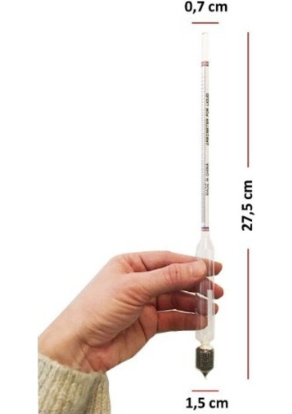 27,5 cm Uzunlukta Alkol ve Hidrometre Ölçüm Cihazı modelleri