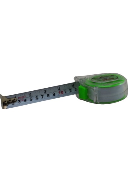 Yeşil Metre 7.5m x 25FT 23MM, Dayanıklı ve Kullanışlı Ölçü Aracı