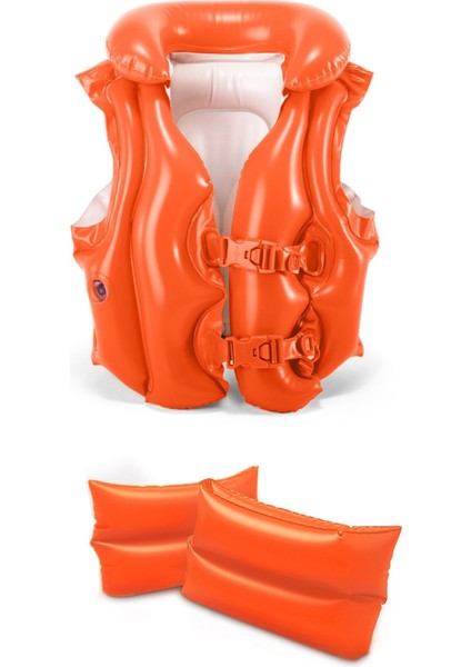 Çocuk Yüzme Seti, Can Yeleği ve Kolluk, Deniz ve Havuz Için Güvenli ve Eğlenceli