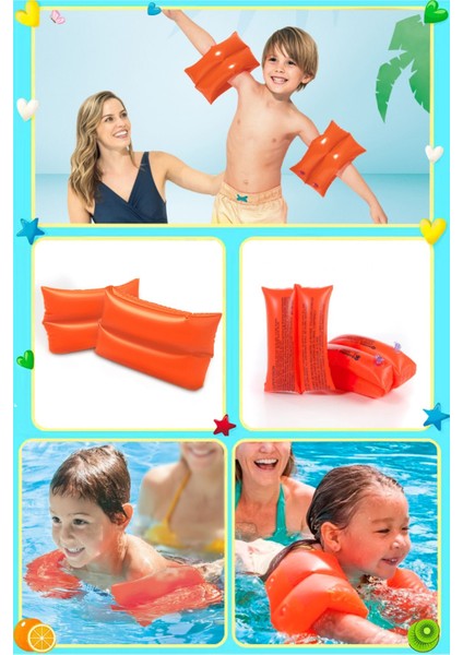 Çocuk Yüzme Seti, Can Yeleği ve Kolluk, Deniz ve Havuz Için Güvenli ve Eğlenceli modelleri