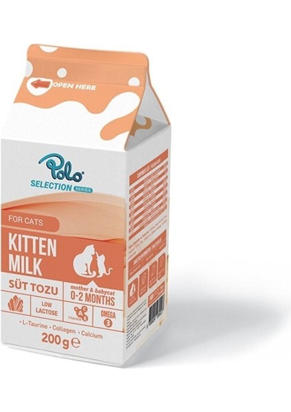 Yumuşak ve Lezzetli Küçük Kedi Süt Tozu 200 Gr, Sağlıklı Beslenme Için Ideal Seçenek