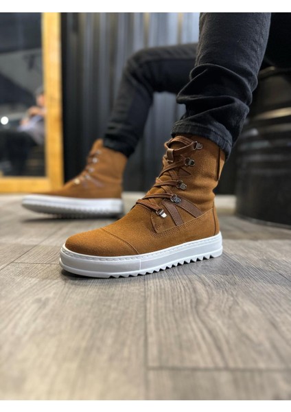 J-B12 Bağcıklı Ortopedik Taban Suya ve Soğuğa Dayanıklı Günlük Süet Kışlık Erkek Spor Bot Bt Taba modelleri