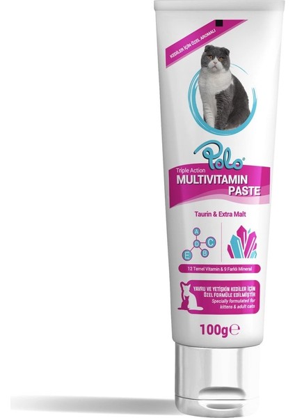 Sağlıklı ve Enerji Dolu Kediler Için 100 ml Multivitamin Pasta
