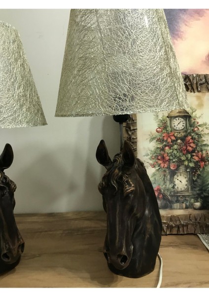 Kahverengi Şık Abajur, Uygun Fiyatlı ve Dekoratif Tasarım, Tekli Fiyatlı