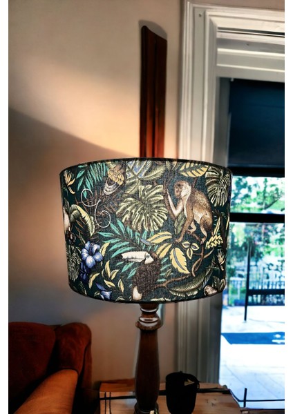 Yeşil El Yapımı Silindir Abajur Başlığı, Şık ve Kaliteli Tasarım fiyatları