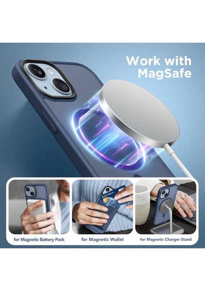 iPhone 13 Uyumlu Kamera Korumalı Magsafe Wireless Şarj Özellikli Mat Silikon Kılıf fırsatları