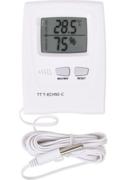 Dijital Saat, Iç-Dış Isı ve Nem Ölçer, Termometre, Çok Fonksiyonlu, Kullanışlı