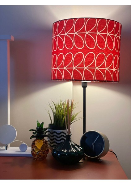 El Yapımı Pembe Silindir Abajur Başlığı, Yüksek Kalite Kumaş, 30X20 cm fırsatları