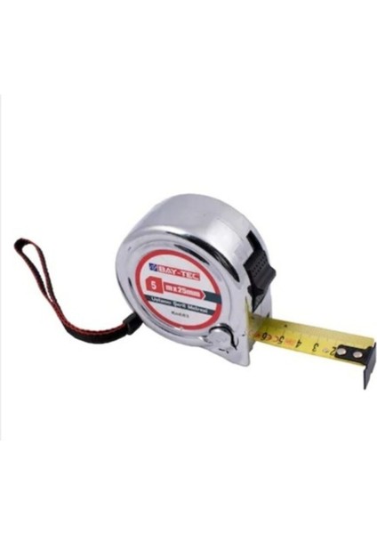 Çelik Metre 25 mm 5 Mt, Dayanıklı ve Hassas Ölçüm Aracı
