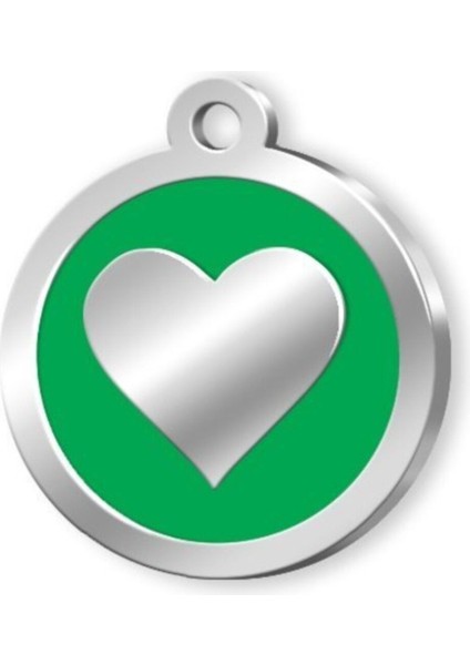 Yeşil Mineli Kalp Desenli Künye, Şık ve Özgün Tasarım ile Tarzınızı Tamamlar