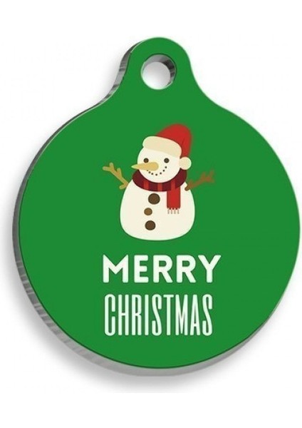 Yeşil Serisi Yuvarlak Kedi ve Köpek Künyesi, Şık ve Sevimli Tasarım