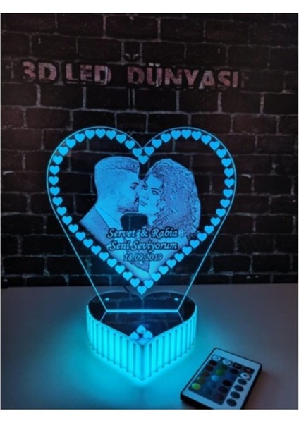 Renkli Kumandalı Masa Lambası, Sevgilime Doğum Günü Hediye, Kırmızı, 16 Renkli fiyatları