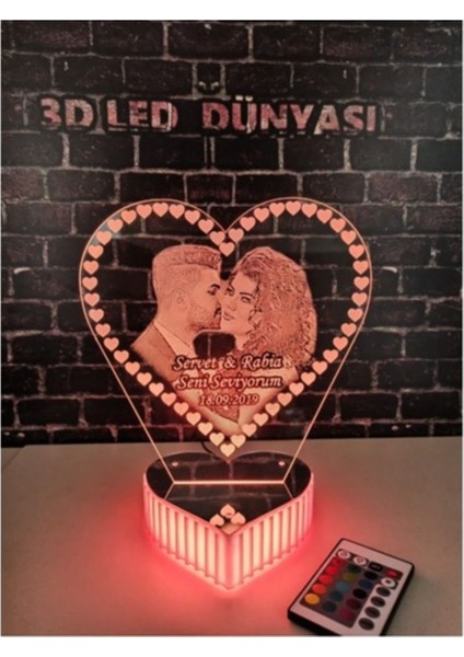 Renkli Masa Üstü Lamba, Kumandalı, Yıldönümü Hediye, Şık ve Modern Tasarım fırsatları