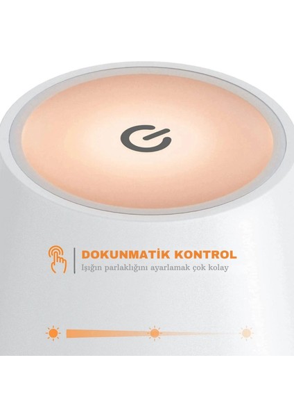 Şık Siyah Dokunmatik Abajur Masa Lambası, USB Şarjlı, Dekoratif ve Lüks Tasarım modelleri