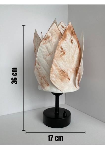 Kablosuz Masa Lambası, Pilli Abajur, Gece Lambası, Yaprak Tasarımı, Şık ve Kullanışlı modelleri