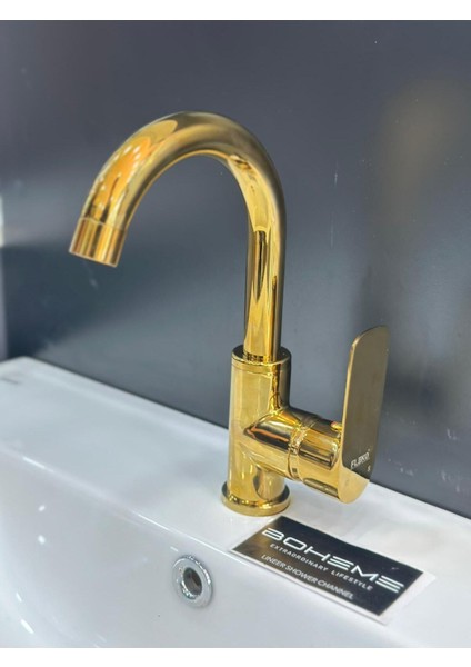 Abdestlik Altın Renk Kuğu Lavabo Bataryası fiyatları