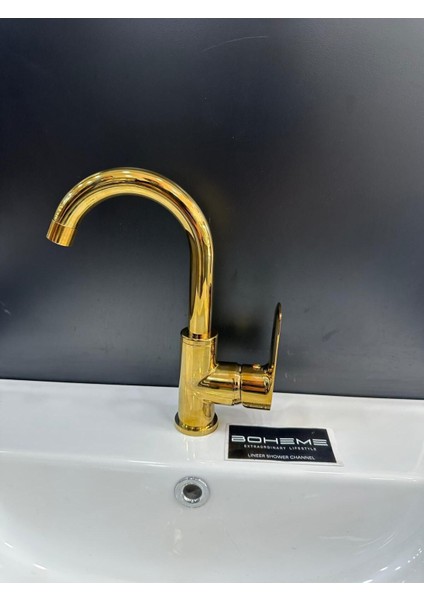 Abdestlik Altın Renk Kuğu Lavabo Bataryası fırsatları