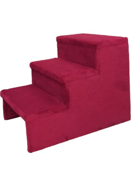 Kırmızı Renkli Evcil Hayvanlar Için Merdiven, Güvenli ve Şık Tasarım