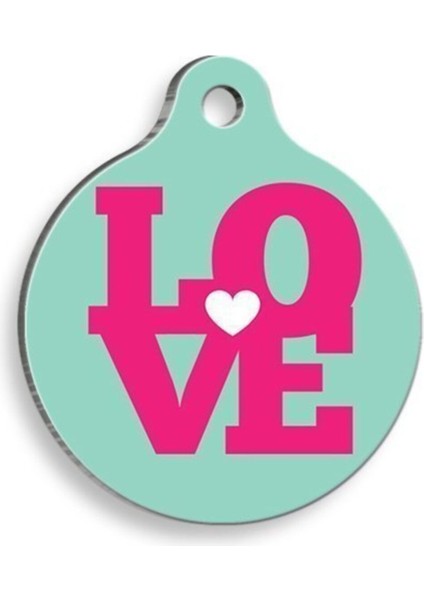 Sevimli Yuvarlak Köpek ve Kedi Tasması Künyesi, Large, 3,8 cm