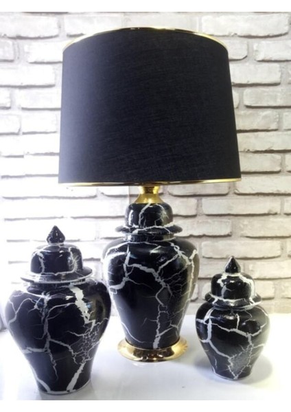 Şık Siyah Abajur, Modern ve Zarif Tasarım RD1646_1545