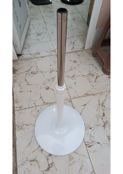 Beyaz Renk Vantilatör Ayağı Takımı Yerden Yükseklik 80 cm Boru Üst Çap 2.5 cm