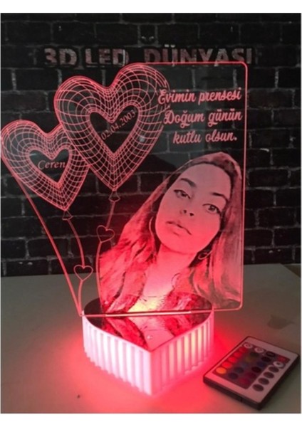 Kalpli Kırmızı Gece Lambası Sevgililer ve Doğum Günü Için fırsatları