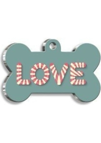 Sevimli Şekerli Kedi Köpek Künyesi, 3,3x5 Cm, Büyük Boy, Şık Tasarım