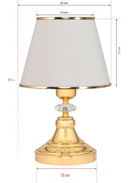 2'li Kumaş Başlıklı Kristal Ayaklı Abajur, Şık ve Zarif Krem Renkli Aydınlatma Seti fiyatları