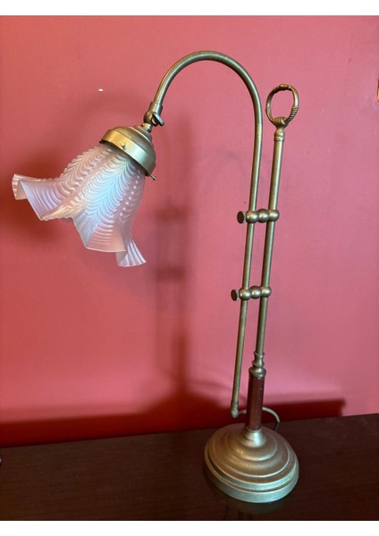 50-76 cm Ayarlanabilir Pirinç Abajur Masa Lambası, Şık ve Modern Tasarım