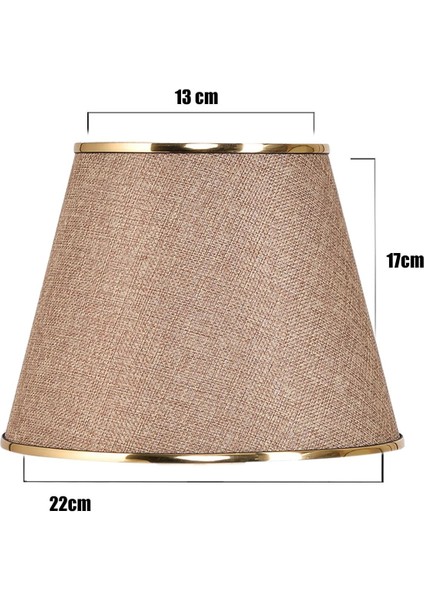 22'lik Abajur Şapkası, Bej Renkli ve Şık Tasarım