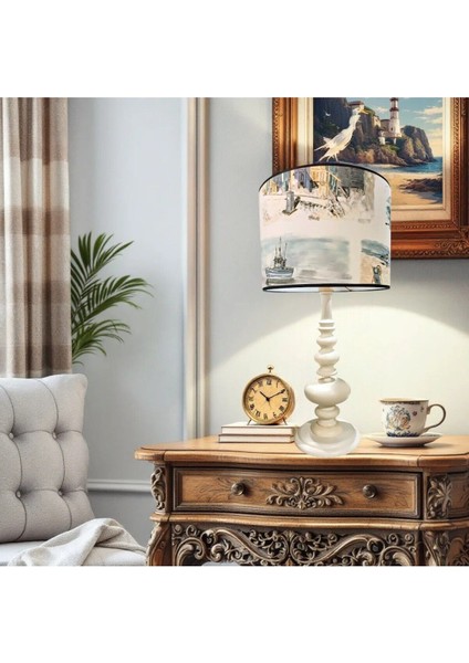 Beyaz Deniz Feneri Abajur, Şık ve Modern Masa Lambası, Ev Dekoru Için Ideal. indirimleri