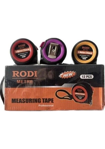 Uzun Ömürlü Frenli 5mt 25MM Şerit Metre, Dayanıklı Ölçüm Aracı fırsatları