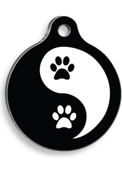 Yuvarlak 3 cm Yin Yang Patiler Künyesi, Kedi ve Köpek Için Şık Aksesuar fiyatları
