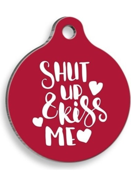 Sevimli Yuvarlak Kedi Köpek Künyesi Orta Boy 2,6x3,8 cm