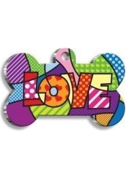 Kemik Şekilli Köpek ve Kedi Künyesi, Xlarge, 3,3 x 5 cm