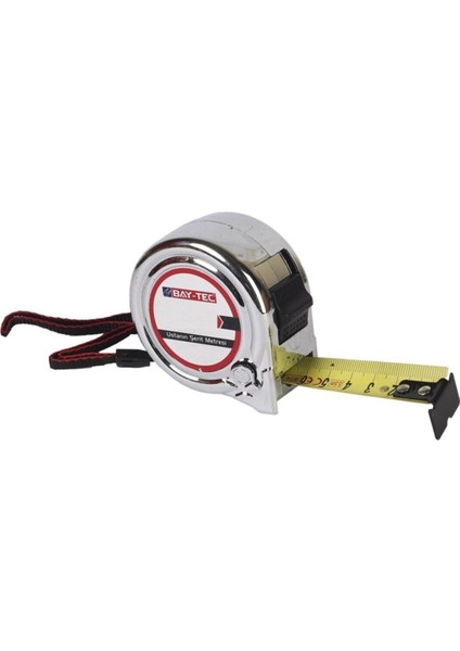 Metal Renkli Şerit Metre 5 M x 19 Mm, Dayanıklı ve Kullanışlı Ölçüm Aracı