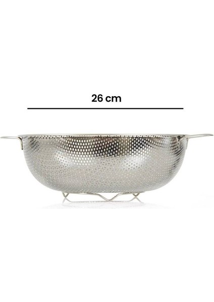 26 cm Paslanmaz Çelik Makarna Süzgeci, Dayanıklı ve Pratik Mutfak Gereci indirimleri