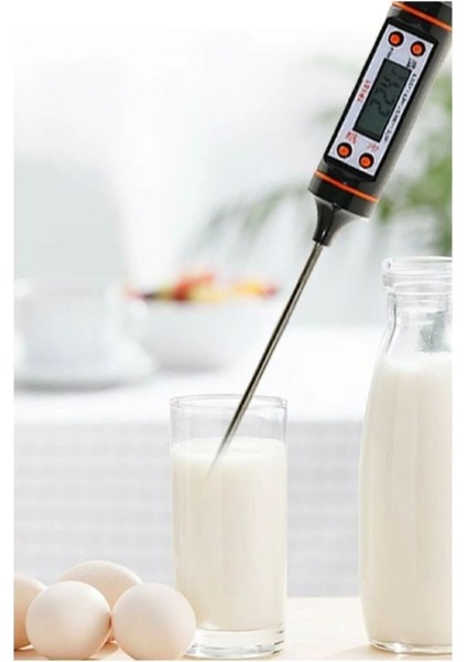LCD Ekranlı Dijital Araç Sıcaklık Ölçer, Su, Süt, Yoğurt ve Sıvı Sıcaklığı Göstergesi