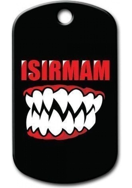 Isırmam Diş Desenli Künye Small, Sevimli ve Dayanıklı Evcil Hayvan Aksesuarı