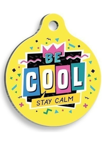 Rahat Ol Yuvarlak Kedi ve Köpek Künyesi, 3 Cm, Şık ve Kullanışlı Tasarım