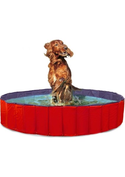 80CM Çaplı Köpek Havuzu, Mavi ve Kırmızı Renk Seçenekleri