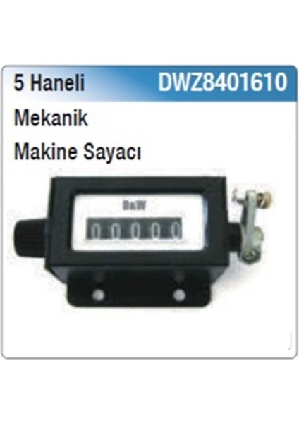 5 Haneli Mekanik Makine Sayacı, Güçlü ve Dayanıklı Ölçüm Cihazı