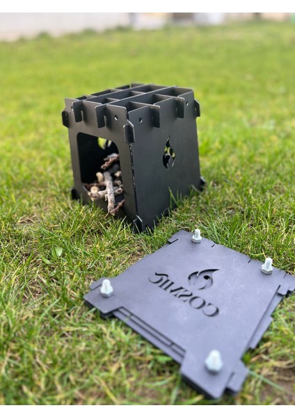 Katlanabilir Kamp Ocağı Deri Çanta Hediyeli Isveç Kütük Ocağı Metal Ocak Ateş Kutusu fiyatları